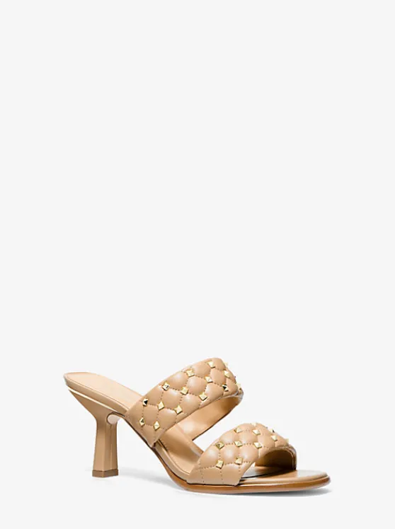 Michael Kors Amelia Quilted Mule CAMEL Cheap