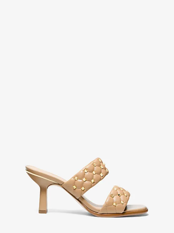 Michael Kors Amelia Quilted Mule CAMEL Cheap