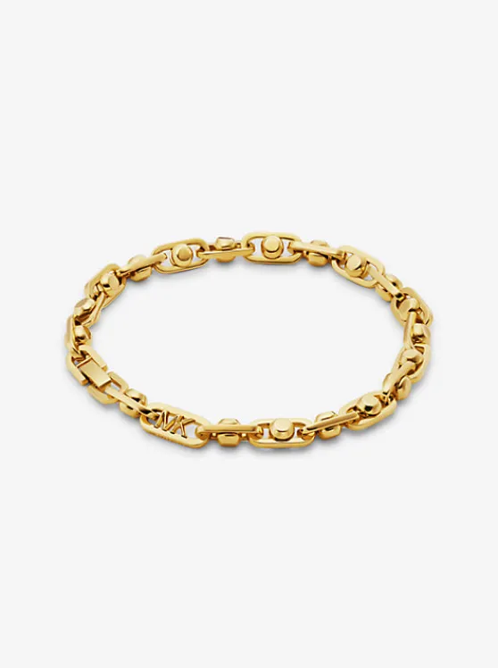 Michael Kors Astor Link Precious Metal-Plated Brass Bracelet GOLD Hot