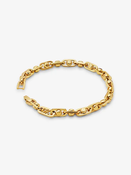 Michael Kors Astor Link Precious Metal-Plated Brass Bracelet GOLD Hot