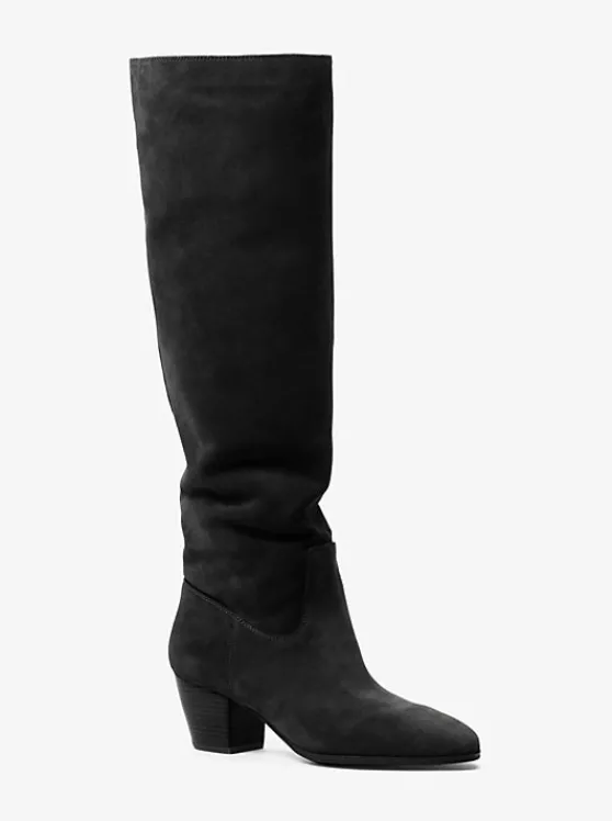 Michael Kors Avery Suede Boot BLACK Sale