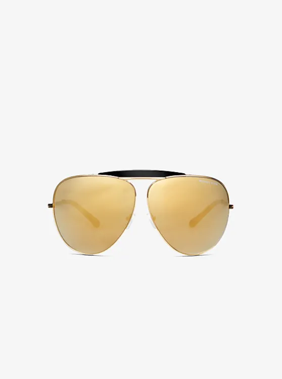 Michael Kors Bleecker Sunglasses GOLD/BLACK Clearance