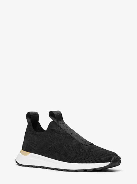 Michael Kors Bodie Logo Tape Mesh Slip-On Trainer BLACK Sale