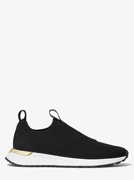 Michael Kors Bodie Logo Tape Mesh Slip-On Trainer BLACK Sale