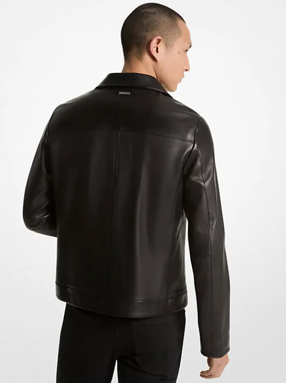 Michael Kors Bonded Leather Jacket Flash Sale