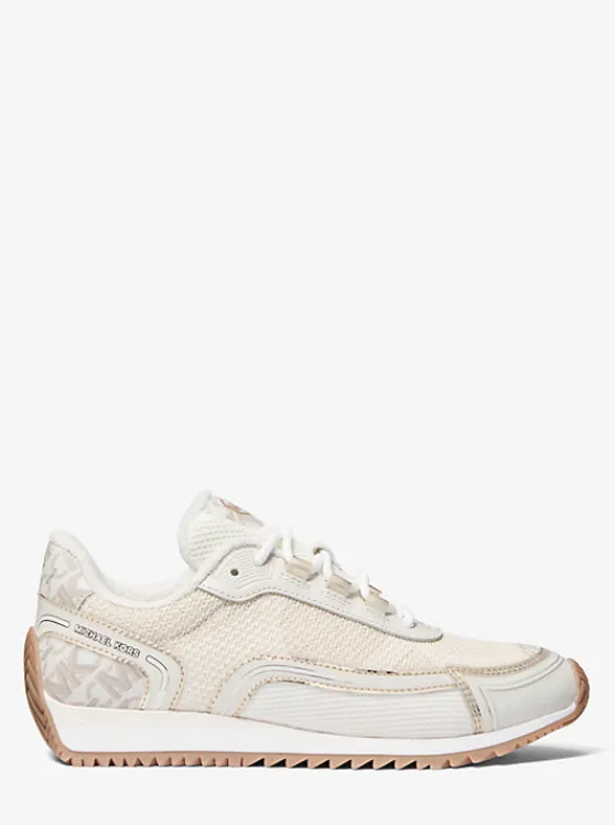 Michael Kors Byrdie Mixed-Media Trainer | VANILLACOMBO New