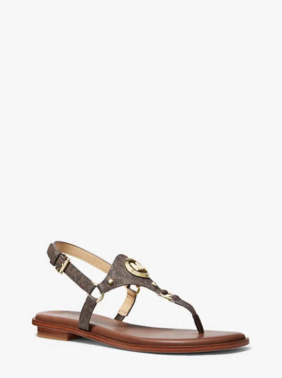 Michael Kors Casey Signature Logo Sandal BROWN Shop