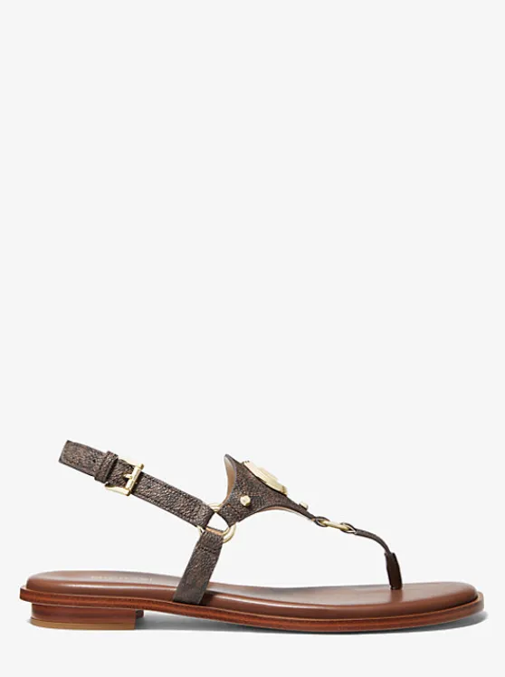 Michael Kors Casey Signature Logo Sandal BROWN Shop