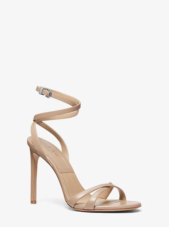 Michael Kors Chrissy Leather Sandal TAUPE Shop