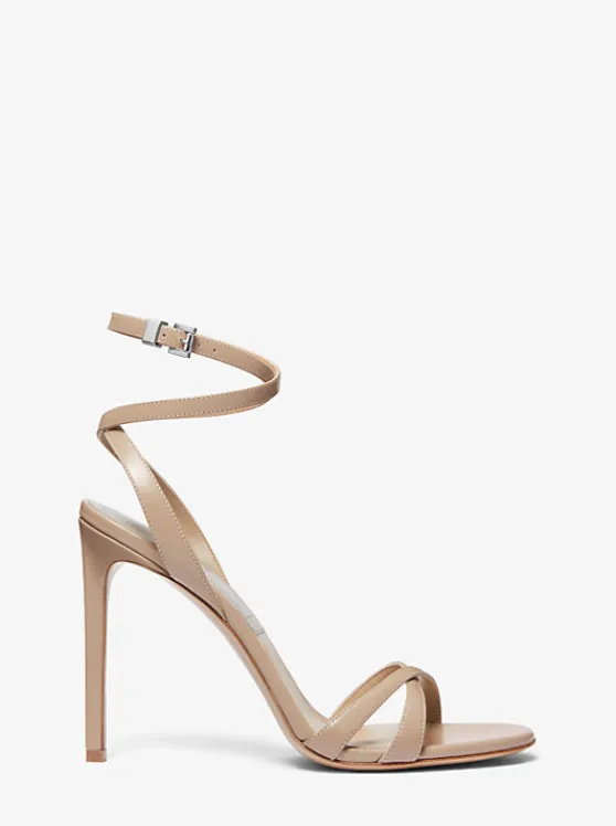 Michael Kors Chrissy Leather Sandal TAUPE Shop