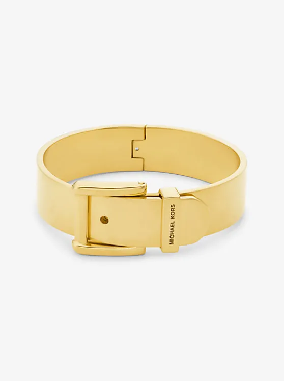 Michael Kors Colby Large Precious Metal-Plated Brass Bangle | GOLD Cheap