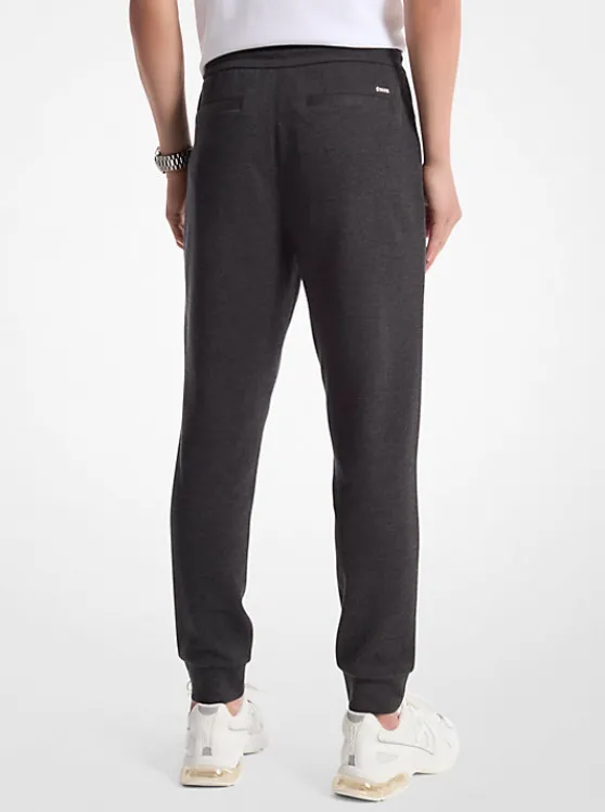 Michael Kors Cotton Blend Drawstring Joggers CHARCOAL Cheap