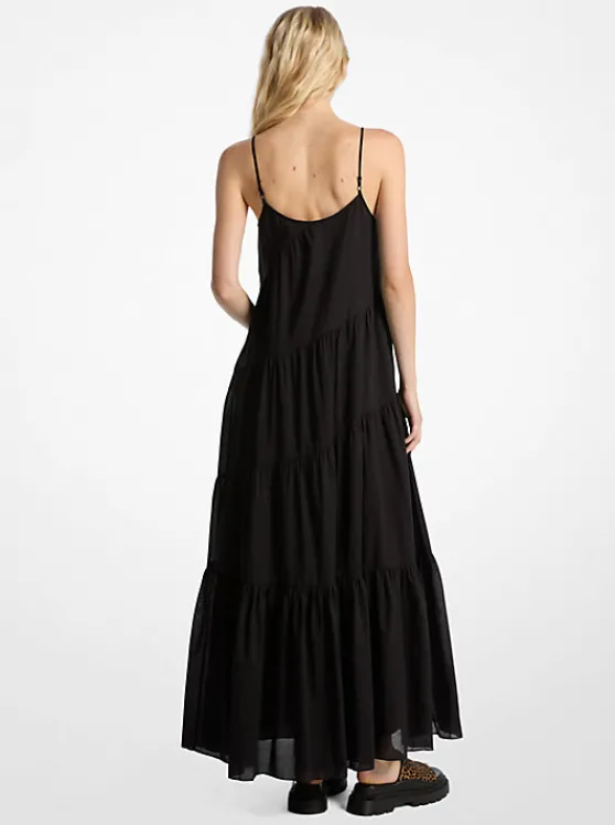 Michael Kors Cotton Tiered Maxi Dress BLACK Shop