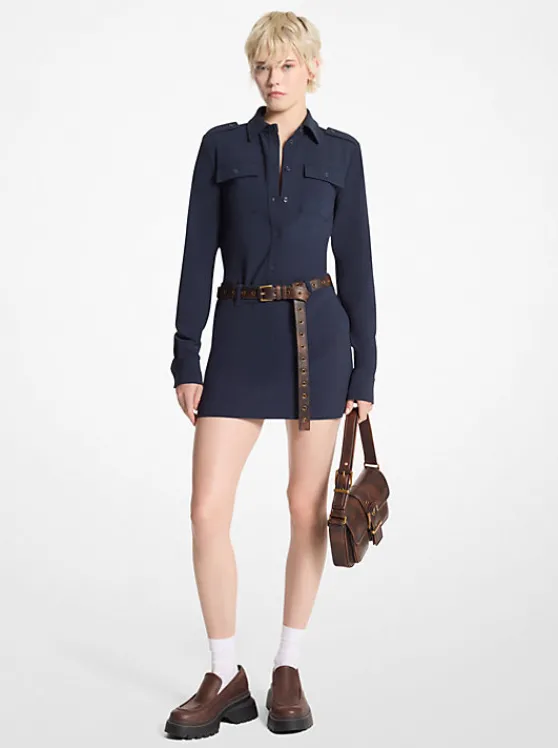 Michael Kors Crepe Utility Shirt ADMIRAL Hot