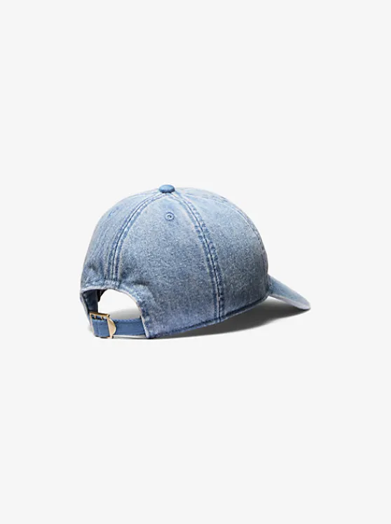 Michael Kors Denim Baseball Hat BLUEVINTAGEWASH Best Sale