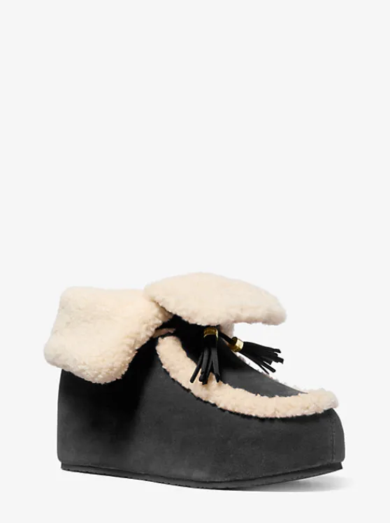 Michael Kors Effie Suede Boot | BLACK Outlet