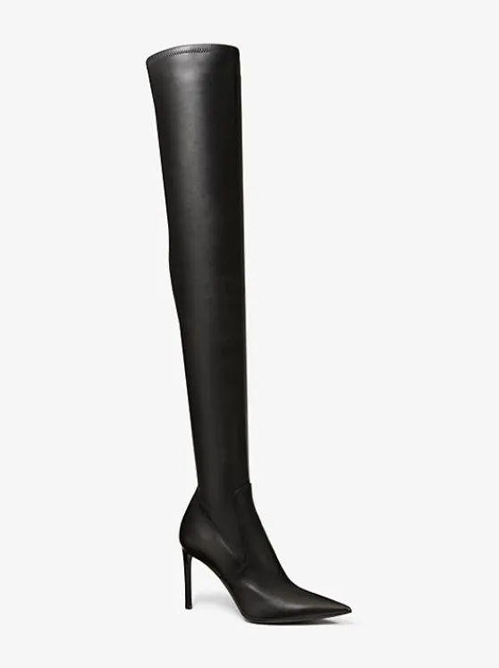 Michael Kors Elle Leather Boot BLACK Online