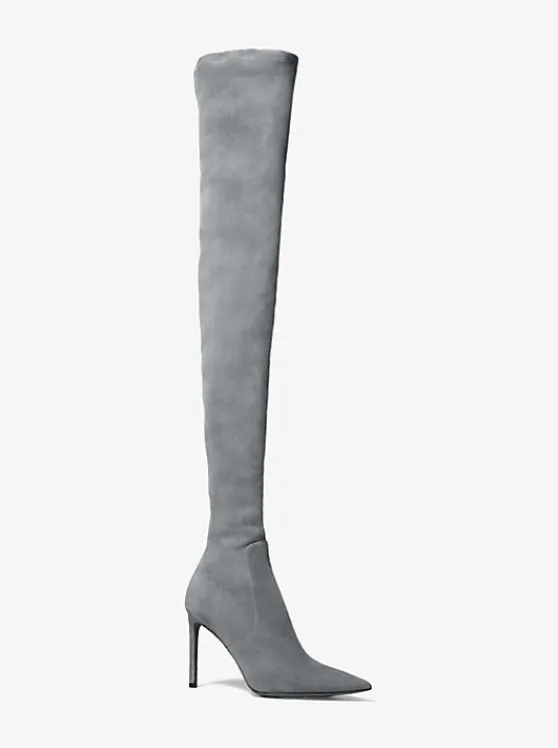 Michael Kors Elle Suede Boot SLATE Best Sale