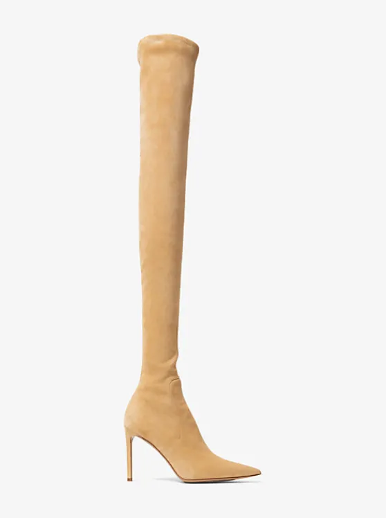 Michael Kors Elle Suede Boot CAMEL Best Sale