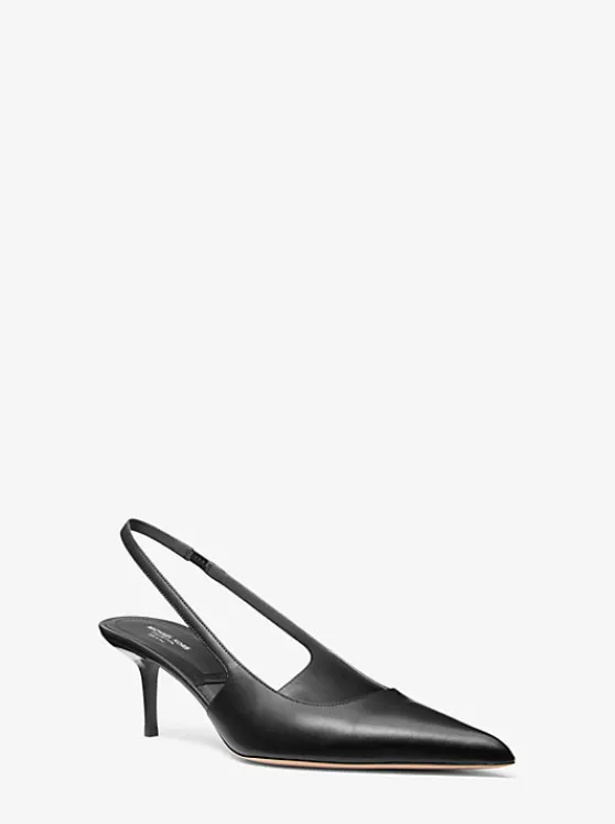 Michael Kors Emma Leather Slingback Pump | BLACK Store