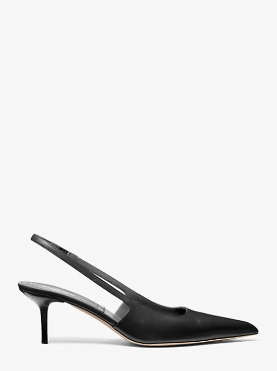 Michael Kors Emma Leather Slingback Pump | BLACK Store