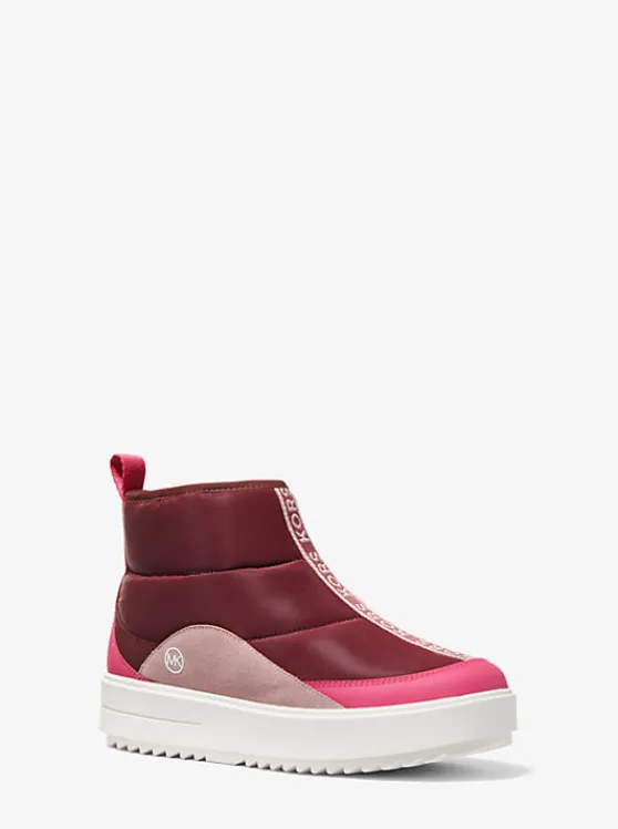 Michael Kors Emmett Quilted Sneaker Boot MERLOT Sale