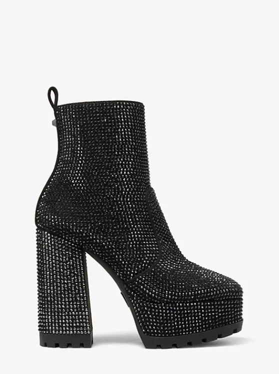 Michael Kors Enya Embellished Platform Boot BLACK/BLACK Shop