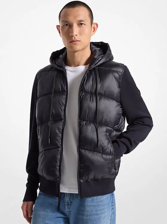 Michael Kors Glenmavis Mixed-Media Jacket MIDNIGHT Online