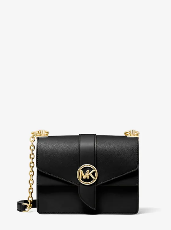 Michael Kors Greenwich Small Saffiano Leather Crossbody Bag DEEPRED Fashion