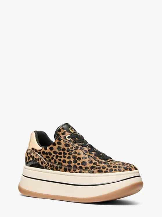 Michael Kors Hayes Cheetah Print Calf Hair Platform Sneaker HUSKMULTI Shop