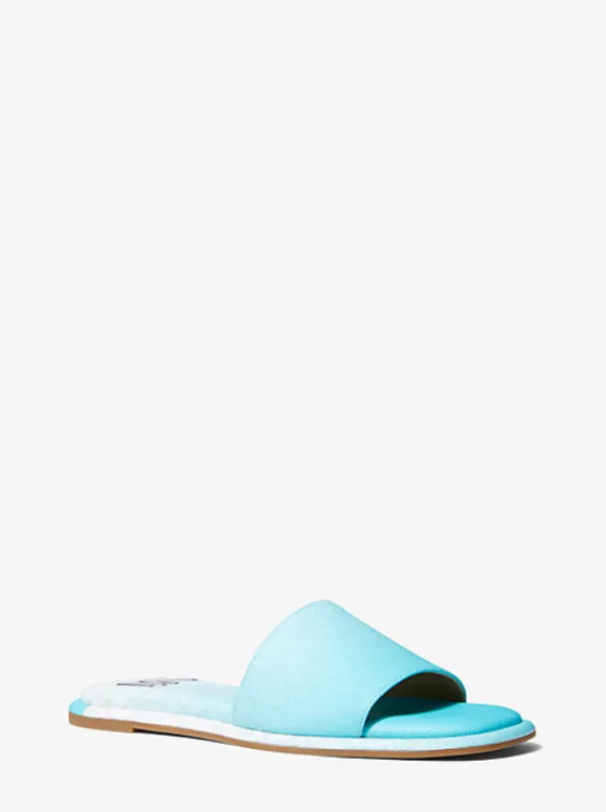 Michael Kors Hayworth Ombré Logo Slide Sandal OCEANBLUE Store