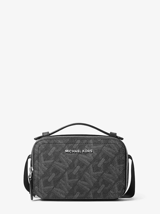 Michael Kors Hudson Empire Signature Logo Crossbody Bag BLACK Store