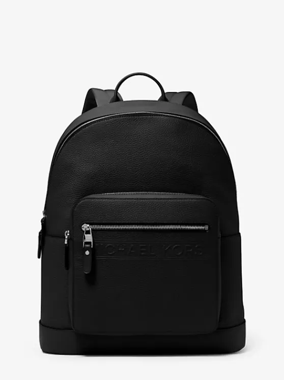 Michael Kors Hudson Leather Commuter Backpack BLACK Hot