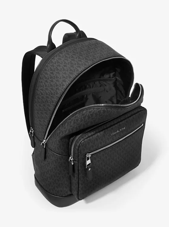 Michael Kors Hudson Logo Backpack BLACK Outlet