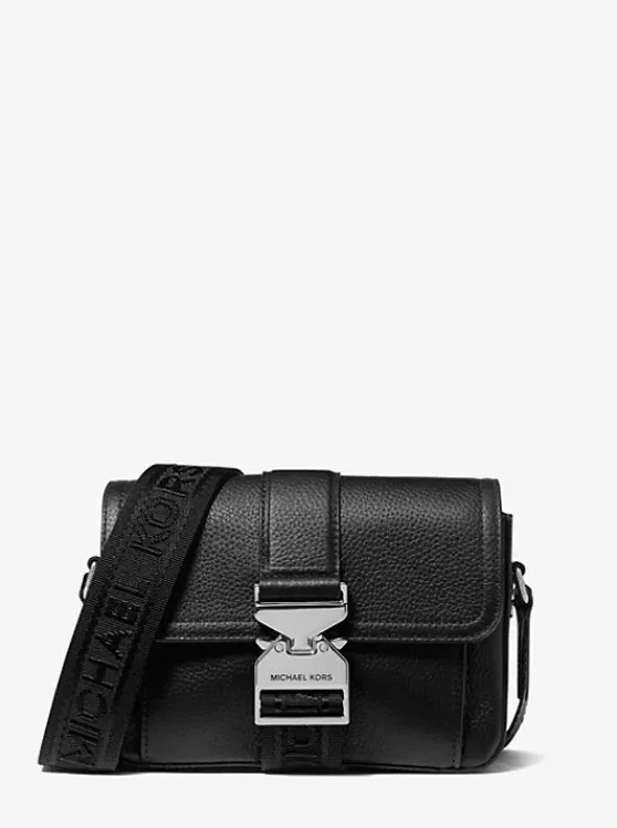 Michael Kors Hudson Pebbled Leather Crossbody Bag BLACK Shop