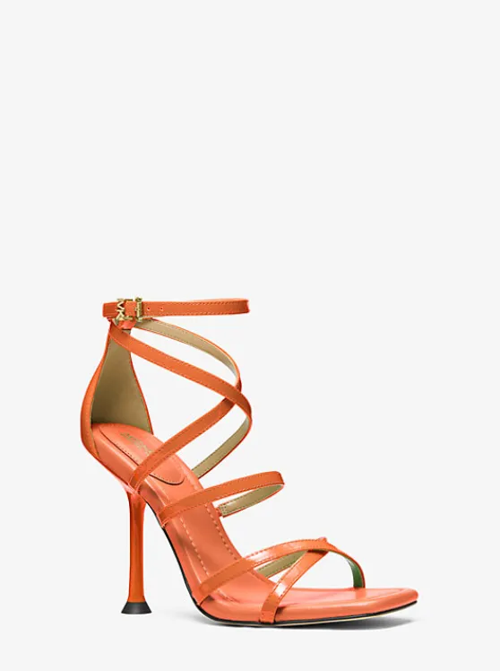 Michael Kors Imani Patent Leather Sandal APRICOT Store