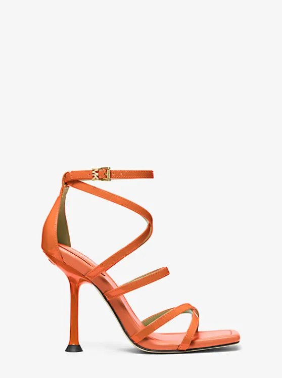 Michael Kors Imani Patent Leather Sandal APRICOT Store