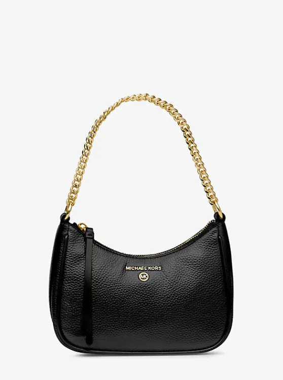 Michael Kors Jet Set Charm Small Pebbled Leather Pochette BLACK Fashion