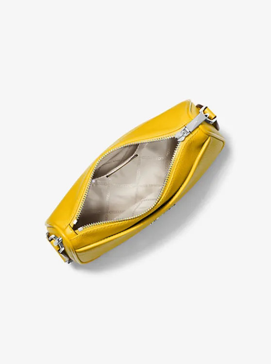 Michael Kors Jet Set Medium Pebbled Leather Crossbody Bag with Case for Apple AirPods Pro® BRIGHTDANDELION Cheap