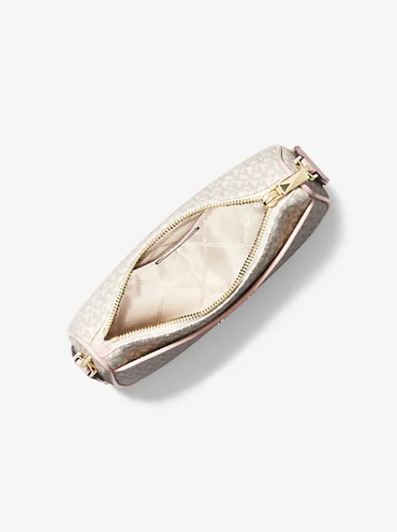 Michael Kors Jet Set Medium Signature Logo Crossbody Bag with Case for Apple AirPods Pro® VANILLA/SOFTPINK Outlet