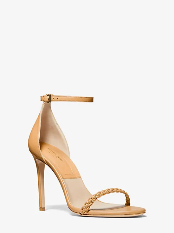 Michael Kors Joslyn Leather Sandal WHEAT Fashion