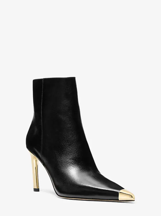 Michael Kors Kasia Leather Boot BLACK Hot