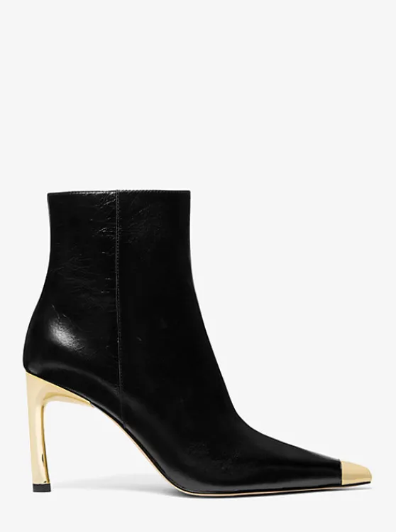 Michael Kors Kasia Leather Boot BLACK Hot