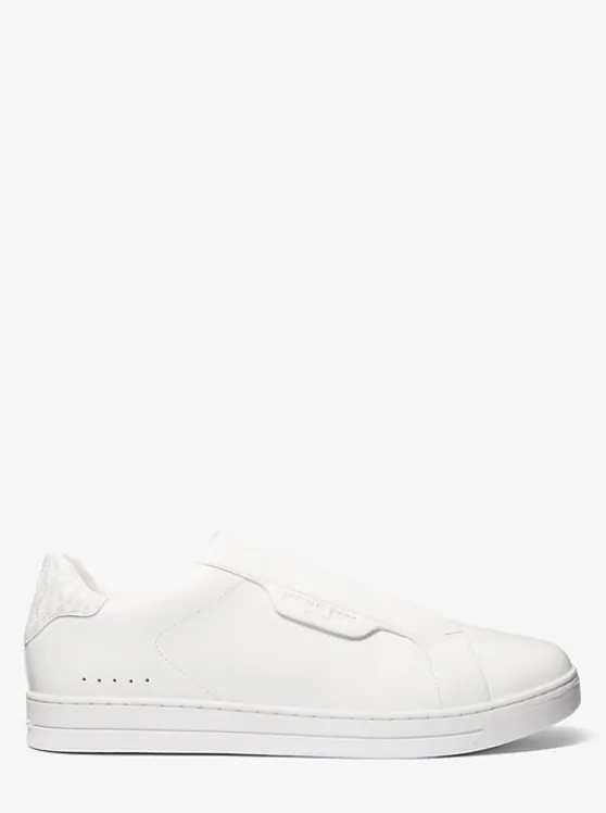 Michael Kors Keating Leather Slip-On Sneaker BRIGHTWHT Best