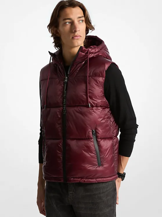 Michael Kors Law Nylon Jacket DARKBRANDY Flash Sale