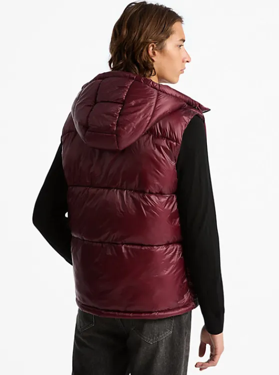 Michael Kors Law Nylon Jacket DARKBRANDY Flash Sale