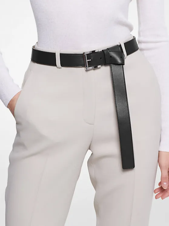 Michael Kors Leather Trouser Belt BLACK Online