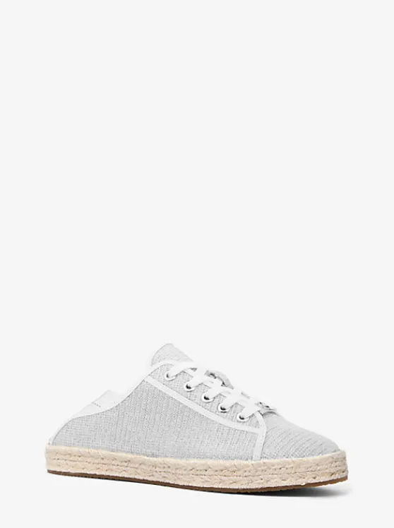 Michael Kors Libby Glitter Chain Mesh Collapsible-Heel Sneaker | SILVER Online