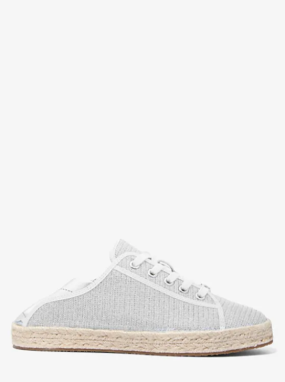 Michael Kors Libby Glitter Chain Mesh Collapsible-Heel Sneaker | SILVER Online