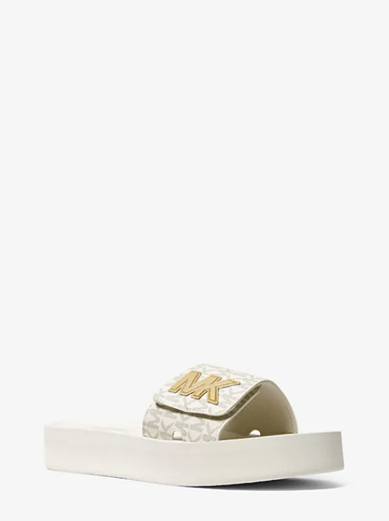 Michael Kors Logo Platform Slide Sandal VANILLA Store